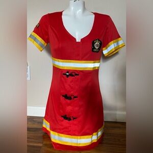 Spirit Halloween Fire Fighter Chief Costume Dress